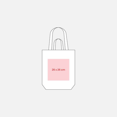 Tote bag avec soufflet en coton recyclé 280 g/m2, avec double anse - 6