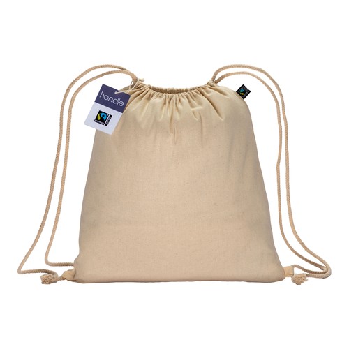 Sac à dos en coton FAIRTRADE ® 140 g/m2 avec fermeture à cordons - 2