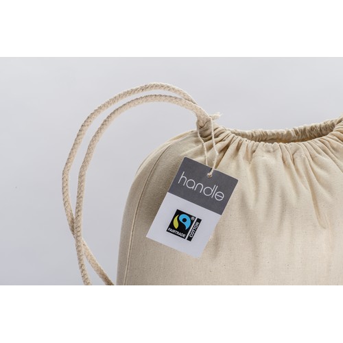 Sac à dos en coton FAIRTRADE ® 140 g/m2 avec fermeture à cordons - 3