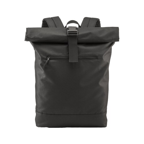 Sac à dos Roll porte pc (17") en polyester recyclé R-PET avec poche extérieure zippée - 2