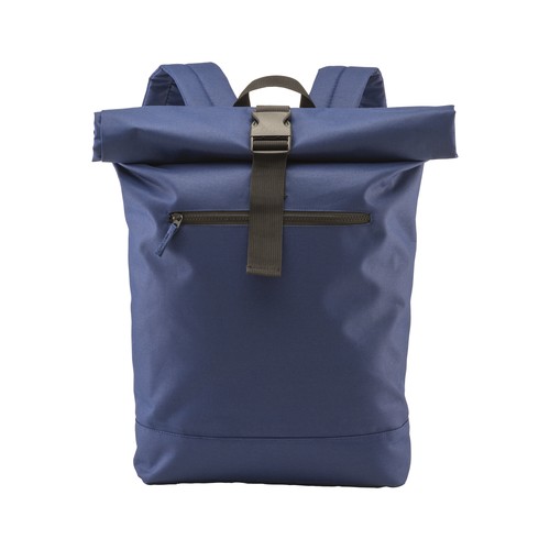 Sac à dos Roll porte pc (17") en polyester recyclé R-PET avec poche extérieure zippée - 2
