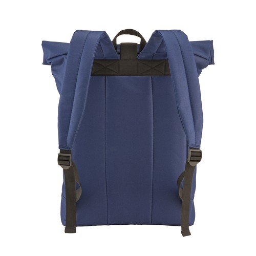 Recycled polyester R-PET PC (17") backpack with exterior zippered pocket Recycled polyester R-PET PC (17") backpack with exterior zippered pocket