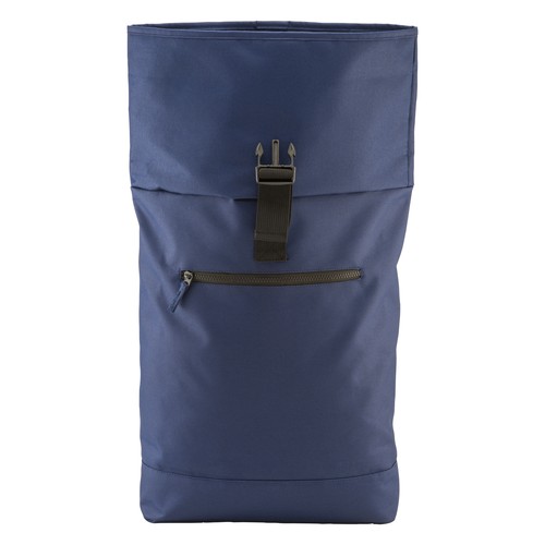 Recycled polyester R-PET PC (17") backpack with exterior zippered pocket Recycled polyester R-PET PC (17") backpack with exterior zippered pocket