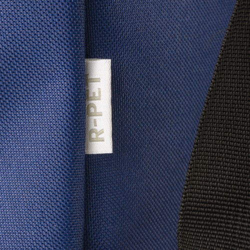 Recycled polyester R-PET PC (17") backpack with exterior zippered pocket Recycled polyester R-PET PC (17") backpack with exterior zippered pocket