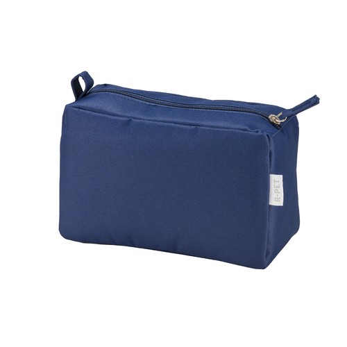 Recycled polyester R-PET beauty case with zipper