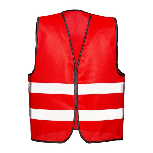 Gilet promotionnel en polyester avec bande réfléchissante et fermeture velcro - 1