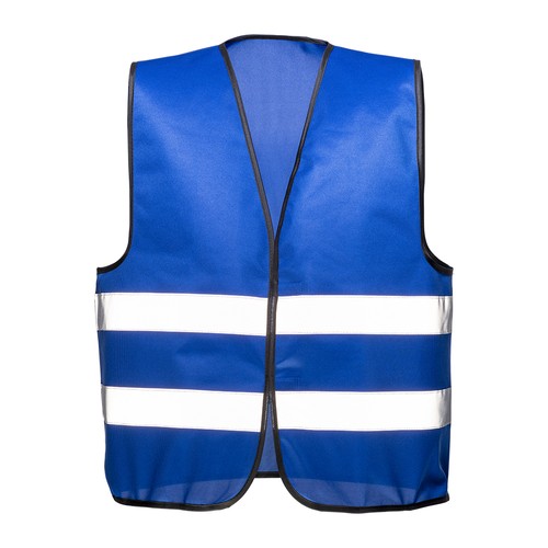 Promotional polyester vest with reflective tape and Velcro closure