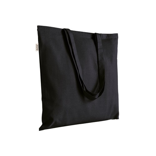 Tote bag en coton recyclé 120 g/m2, anses longues - 1