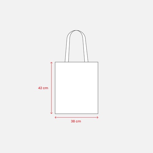 Tote bag en coton recyclé 120 g/m2, anses longues - 4