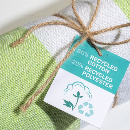 Serviette de plage / Paréo en coton recyclé de 180 gr/m2 avec frange, mesure 90x170 cm - 4