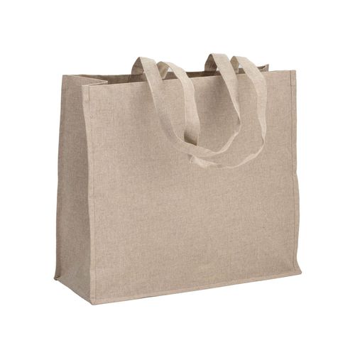 Tote bag en coton recyclé, 120 g/m2 avec intérieur laminé en PP - 1