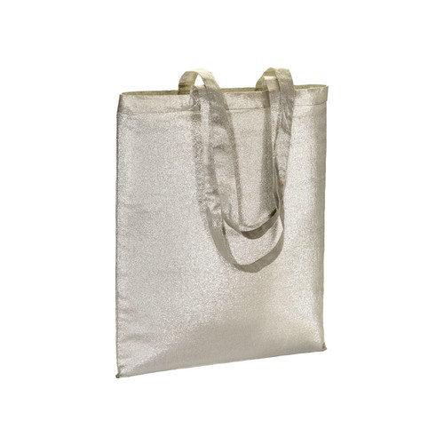Tote bag en polycoton brillant 90 g/m2, anses longues - 1