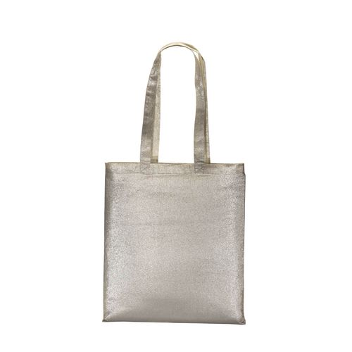 Tote bag en polycoton brillant 90 g/m2, anses longues - 2