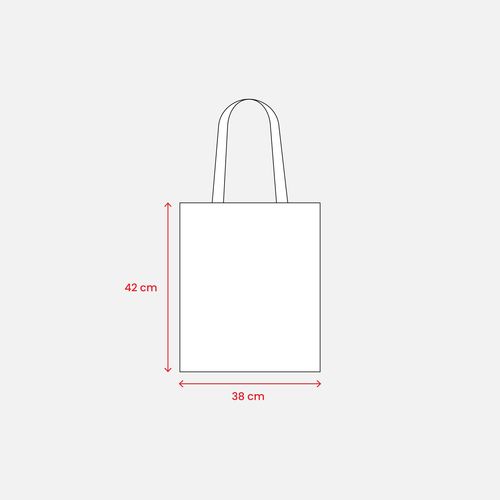 Tote bag en polycoton brillant 90 g/m2, anses longues - 4