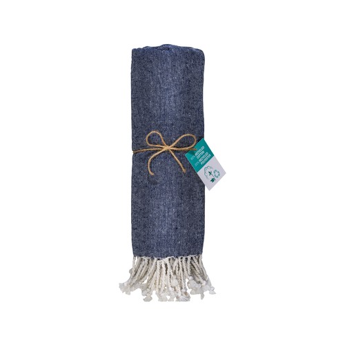 Serviette de plage / Paréo en coton recyclé de 180 gr/m2 avec frange, mesure 90x170 cm - 3