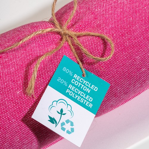 Serviette de plage / Paréo en coton recyclé de 180 gr/m2 avec frange, mesure 90x170 cm - 4