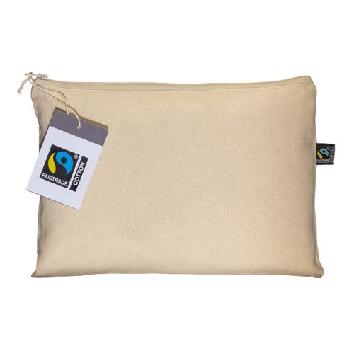 Beauty case en coton FAIRTRADE ® 180 g/m2 avec fermeture éclair - 2