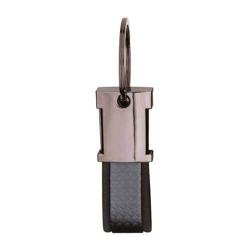 Porte-clés en métal bruni et PU bicolore - 3