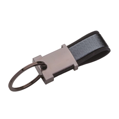 Porte-clés en métal bruni et PU bicolore - 4