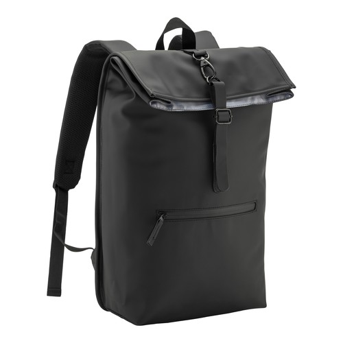 MOCHILA PORTA PC (15) EN SUAVE PU RECICLADO RESISTENTE AL AGUA