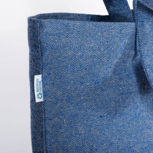 Tote bag en coton recyclé, avec soufflet à la base et anses doubles, 280 g/m2 - 4