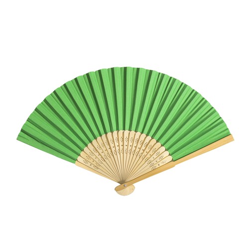 Paper fan with bamboo handle