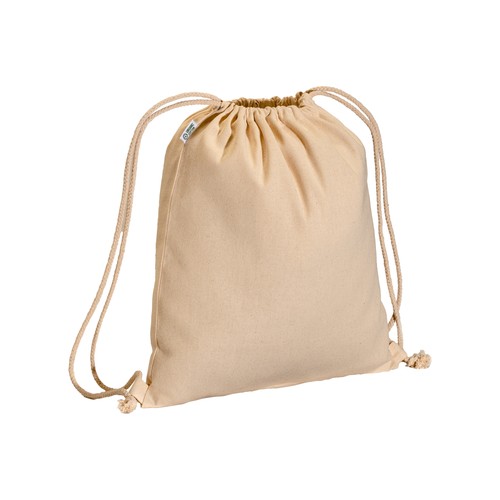 Sac à dos en coton biologique 220 g/m2 avec fermeture à cordons - 1