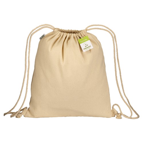 Sac à dos en coton biologique 220 g/m2 avec fermeture à cordons - 2