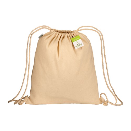 Sac à dos en coton biologique 220 g/m2 avec fermeture à cordons - 2