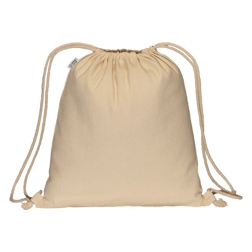 Sac à dos en coton biologique 220 g/m2 avec fermeture à cordons - 3