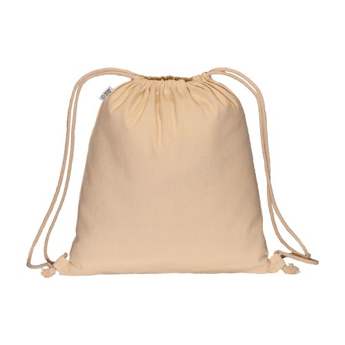 Sac à dos en coton biologique 220 g/m2 avec fermeture à cordons - 3