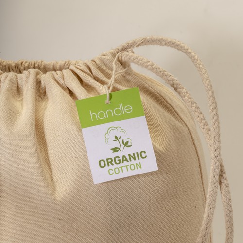 Sac à dos en coton biologique 220 g/m2 avec fermeture à cordons - 4