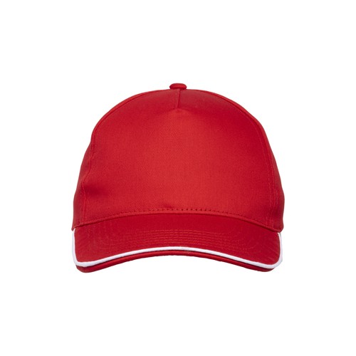 Casquette en coton 5 panneaux, visière sandwich contrasté avec fermeture velcro - 2