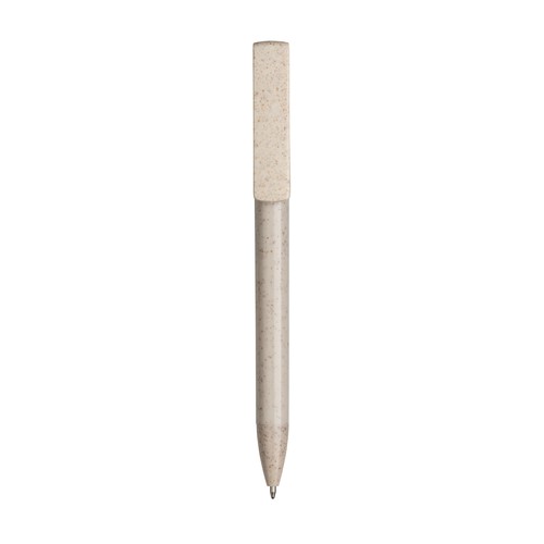 Stylo twist en PP et paille de blé avec support pour téléphone portable - 2