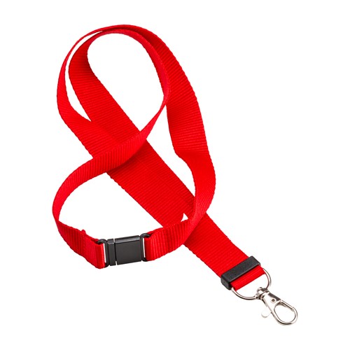 Lanyard en polyester recyclé  R-PET avec mousqueton et fermeture de sécurité - 1