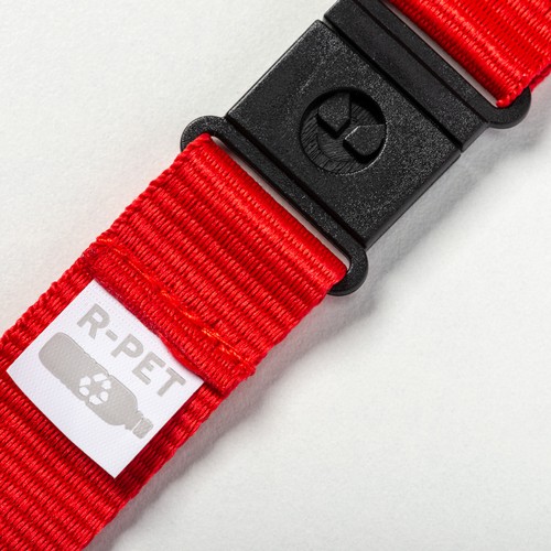 Lanyard en polyester recyclé  R-PET avec mousqueton et fermeture de sécurité - 3
