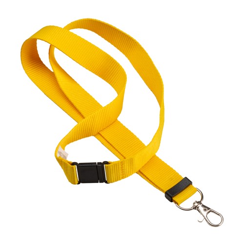 Lanyard en polyester recyclé R-PET avec mousqueton et fermeture de sécurité - 1