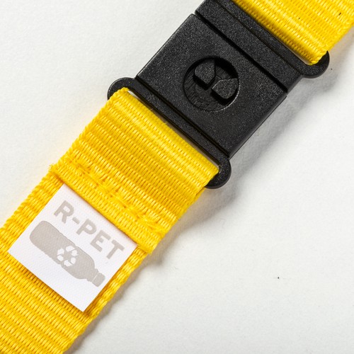 Lanyard en polyester recyclé  R-PET avec mousqueton et fermeture de sécurité - 3
