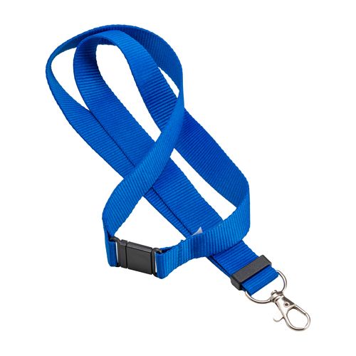 Lanyard en polyester recyclé  R-PET avec mousqueton et fermeture de sécurité - 1