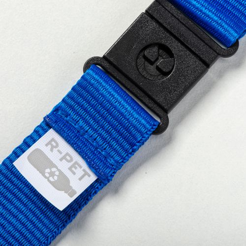 Lanyard en polyester recyclé  R-PET avec mousqueton et fermeture de sécurité - 3
