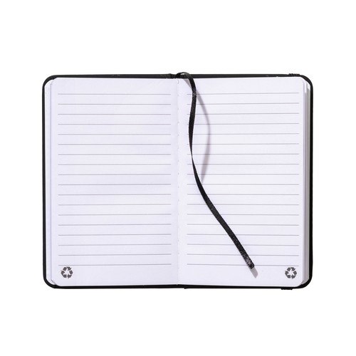 Carnet avec couverture en PU recyclé avec feuilles lignées (80 pag.) - 2