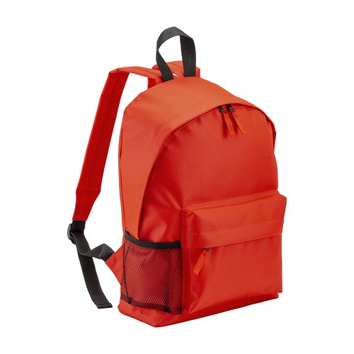 Sac à dos en polyester recyclé R-PET avec poche externe avec fermeture éclair - 1