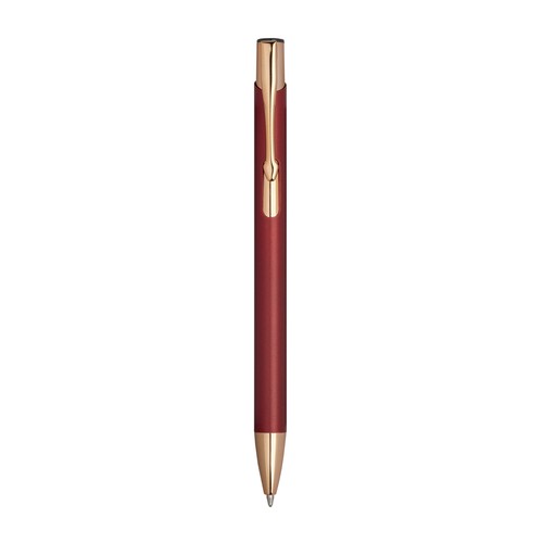 Stylo à bille en aluminium avec détails métalliques de couleur or rose - 1