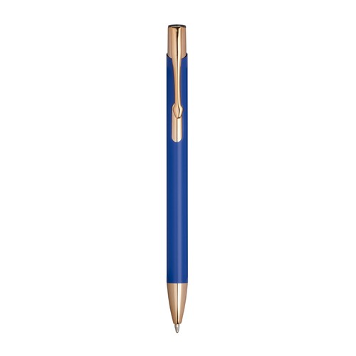 Stylo à bille en aluminium avec détails métalliques de couleur or rose - 1