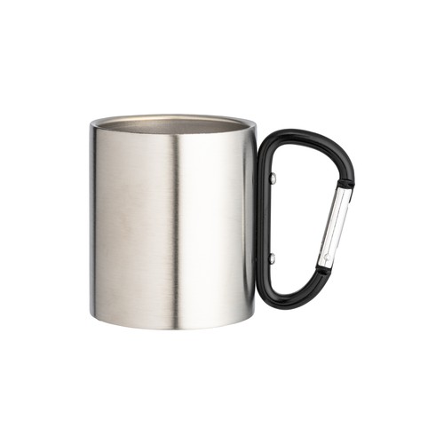 Tasse en acier avec poignée à mousqueton en aluminium, 200 ml - 1