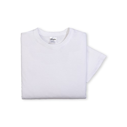 T-shirt à structure tubulaire unisexe blanc en coton biologique de 145 g/m2 - 4