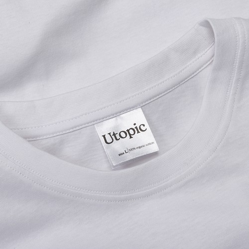 T-shirt à structure tubulaire unisexe blanc en coton biologique de 145 g/m2 - 5