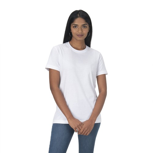 T-shirt à structure tubulaire unisexe blanc en coton biologique de 145 g/m2 - 8