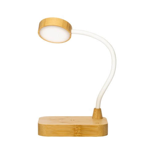 Lampe multifonctionnelle en bambou avec chargeur sans fil 15W - 2