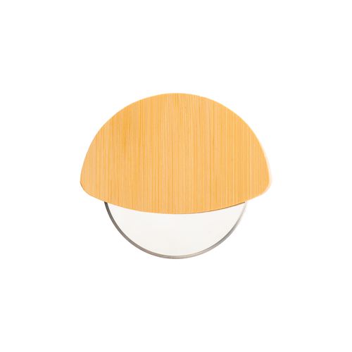 Coupe-pizza avec manche en bambou et lame en acier inoxydable - 2